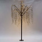 8 FT Willow Tree 800 LED Warm White Lights with Metal Square Base 180cm