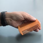 Two Sided Beard Comb - Male Grooming - Sustainable Bamboo & Pear Wood - NEW