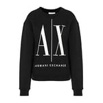 Armani Exchange Women's Icon Project Sweatshirt, Black (BLACK 1200), Medium