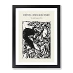 The Gull Hunter By Ernst Ludwig Kirchner Exhibition Museum Painting Framed Wall Art Print, Ready to Hang Picture for Living Room Bedroom Home Office Décor, Black A2 (64 x 46 cm)