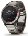 Garmin Watch Quatix 6 Sapphire Titanium Grey Titanium Band Smartwatch