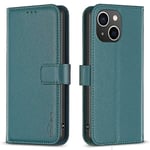 BINFEN COLOR BF17 iPhone 15 -puhelimen suojustelineen Design Lompakko TPU+PU-nahkainen puhelinkotelo