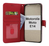 New Standcase Motorola Moto E14 Plånboksfodral (Röd)