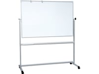 Whiteboard Mobil Og Vendbar 120×90 Cm Magnetisk Med Aluminiumsstel Og Ramme Inkl. Pennebakke