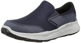 Skechers Homme 232515 NVY Basket, Bordure en Cuir Dura Bleu Marine, 41 EU