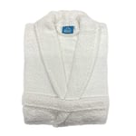 Peignoir de Bain Col Châle Éponge 100% Coton/Peignoir Homme et Femme/Sortie de Bain Éponge 100% Coton (Blanc/White, XXL)