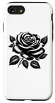 iPhone SE (2020) / 7 / 8 floral black rose graphic Beautiful flower plant cool design Case