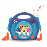 BABY SHARK Lecteur CD portable avec 2 microphones - LEXIBOOK