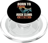 Born To Rock Climb Since 1964 Fête d'anniversaire pour grimpeurs PopSockets PopGrip pour MagSafe