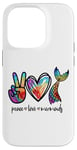 Coque pour iPhone 14 Pro Peace Love and Mermaids Cute Mermaid Amoureuse Fille