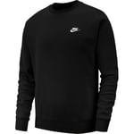 Nike Sweatshirt Nsw Club Crew - Svart/vit, storlek Large