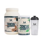 Origin Bundle - Protein - Caramelised Biscuit - Stim-Free - Sour Apple - Shaker