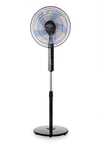 Orbegozo SF 0244 - Ventilateur sur pied, télécommande, silencieux, 5 pales, ouverture programmée jusqu’à 7,5 h, 3 vitesses, noir