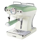 Espresso Coffee Machine with Milk Frother, Vintage Green, Ariete 1389/14