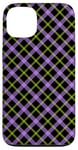 iPhone 13 Purple Black Green Plaid Halloween Plaid Fall Autumn Pumpkin Case