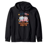 He or She What Will Our Little Pumpkin Be Halloween Gender Zip Hoodie