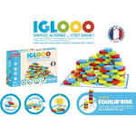 Iglooo 100 Pièces - JEUJURA - Jeu d'Adresse et de Logique avec Palets et Tapis, Règles des Jeux Incluses