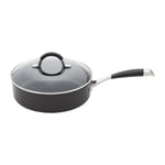 STELLAR 3000 FORGED 24CM NON STICK SAUTE PAN & LID BLACK S318B