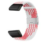 Flätat klockarmband Garmin Fenix E - Pinkwhite