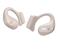 JVC Nearphones HA-NP50T-C, True Wireless Earbuds, Open Ear Design, Active Noise Reduction, Multi-Point, IPX4, Microphone Muting, 38 Hours Runtime, BT 5.3, Sand Beige