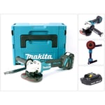 Dga 504 Y1J 18 v Meuleuse sans fil ø 125 mm avec boîtier makpac + 1x Batterie bl 1815 n 1,5 Ah - Makita