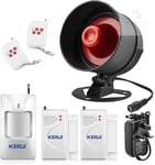 KERUI Wireless Security Burglar Door Alarm System Kit for Garage Shed House Shop