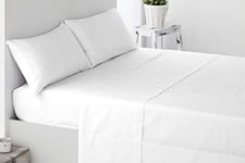 Miracle Home Lot de 2 taies d'oreiller douces et confortables en coton 50 % polyester Blanc 50 x 70 cm