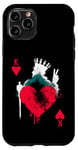 iPhone 11 Pro Peace Love Poker - Vintage King Of Hearts Card Game Lover Case