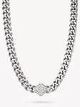 Emporio Armani Men's Curb Chain Necklace, Silver