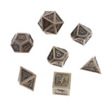 Jeu De Dés D &amp; D En Métal Massif De 14mm, 7 Pièces, Pour Dragon Scale Dnd Pathfinder Rpg