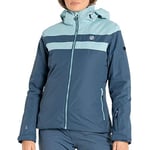 Dare2b Rapport Jacket Womens Ski Jacket, Waterproof & breathable Recycled fabric, Snowskirt, Taped seams, 2 lower zipped pockets, adjustable tech hood