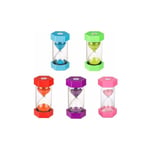 5 Pièces Sabliers Horloge de Sable Sablier pour Enfants Minuteur de Compte à rebours 5、10、15、20、30 Minutes pour brossage de Dents Douche Enfants