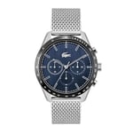 Lacoste Analogue Multifunction Quartz Watch for Men with Silver Stainless Steel mesh Bracelet - 2011163