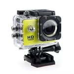 ZHUTA Caméra d'action 1080P HD 2,0" - Caméra sous-Marine - Caméra de Sport étanche 3 MP avec Kits d'accessoires - pour Natation, plongée, vélo, Moto, etc. (Jaune)