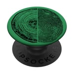 Anneaux d'arbre et empreintes de doigts PopSockets PopGrip Adhésif