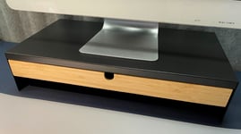 IKEA Elloven Monitor Stand with Drawer Home Office Computer Furniture,anthracite