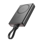 Joyroom Magnetisk Powerbank 10000mAh 20W Med Kabel - Svart