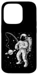 Coque pour iPhone 14 Pro Funny Planet Astronaute Galaxie Espace Astronaute Pêche