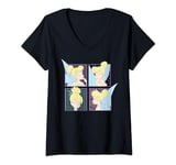 Disney Peter Pan Tinker Bell Expressions Pop Art Poster V-Neck T-Shirt