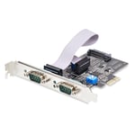 StarTech 2-Port Serial PCIe Card  Dual-Port PCI Express to RS232/RS422/RS485 (DB9) Serial Card  Low-Profile Brackets Incl.  16C1050 UART 