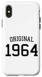 Coque pour iPhone X/XS Original 1964, 60 ans hommes femmes rétro 60e anniversaire