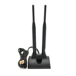 Dual Band WiFi Router Dual RP-SMA Male Signal Booster Antenna Network Amplifier