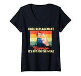 Womens Bionic Knee Replacement Women Knee Replacement Warrior V-Neck T-Shirt