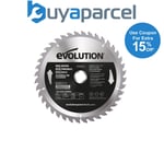 Evolution FW185TCT-40 Fine Wood Mitre/Table Saw Blade 185 x 20mm x 40T