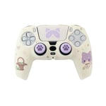 TANOOKI Maneki Combo Pack, Skin Controller PS5, Hard Shell + Grips + Touchpad Sticker for DualSense, Cat Cute, Playstation 5 Accessories Kit