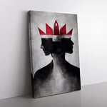 Man Wearing A Crown Abstract Canvas Print for Living Room Bedroom Home Office Décor, Wall Art Picture Ready to Hang, 76x50 cm (30x20 Inch) CAN3020-V1022-CK-2678