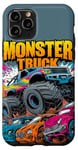 iPhone 11 Pro Monster Truck Crushing Cars Art for Monster Truck Lovers Case