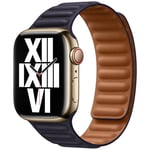 Leather Link pour Apple Watch Series 1 á 9 / SE (38/40/41 mm) | Series 10 (42 mm) - Taille S/M - Ink - Neuf