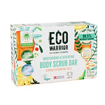 Eco Warrior Body Scrub Soap Bar - Vegan, Cruelty Free, No SLS or Parabens, Whole Body & Hand Soap, Moisturising and Exfoliating Citrus Essential Oils and Oatmeal, Natural Eco Friendly Bar Soap - 100g