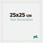 Yd. - Your Decoration - 25x25 cm - Cadres Photo en mdf Avec Verre acrylique - Anti-Reflet - Excellente Qualité - Blanc Brillant - Cadre Decoration